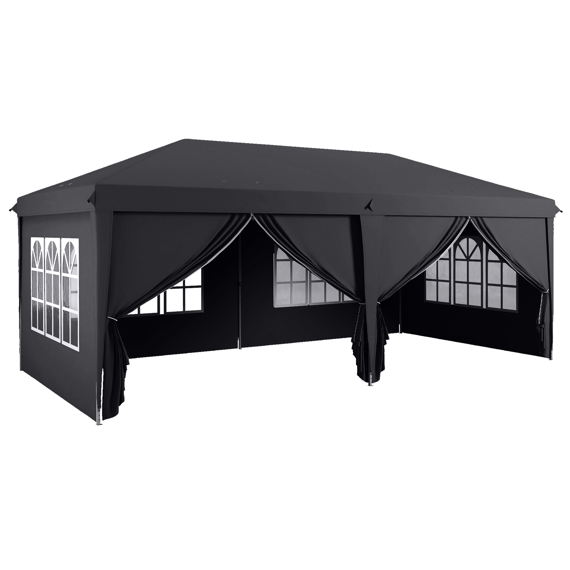 Outsunny 3 x 6m Pop Up Gazebo Height Adjustable Party Tent with Storage Bag Outsunny 3 x 6m Pop Up Gazebo Height Adjustable Party Tent with Storage Bag