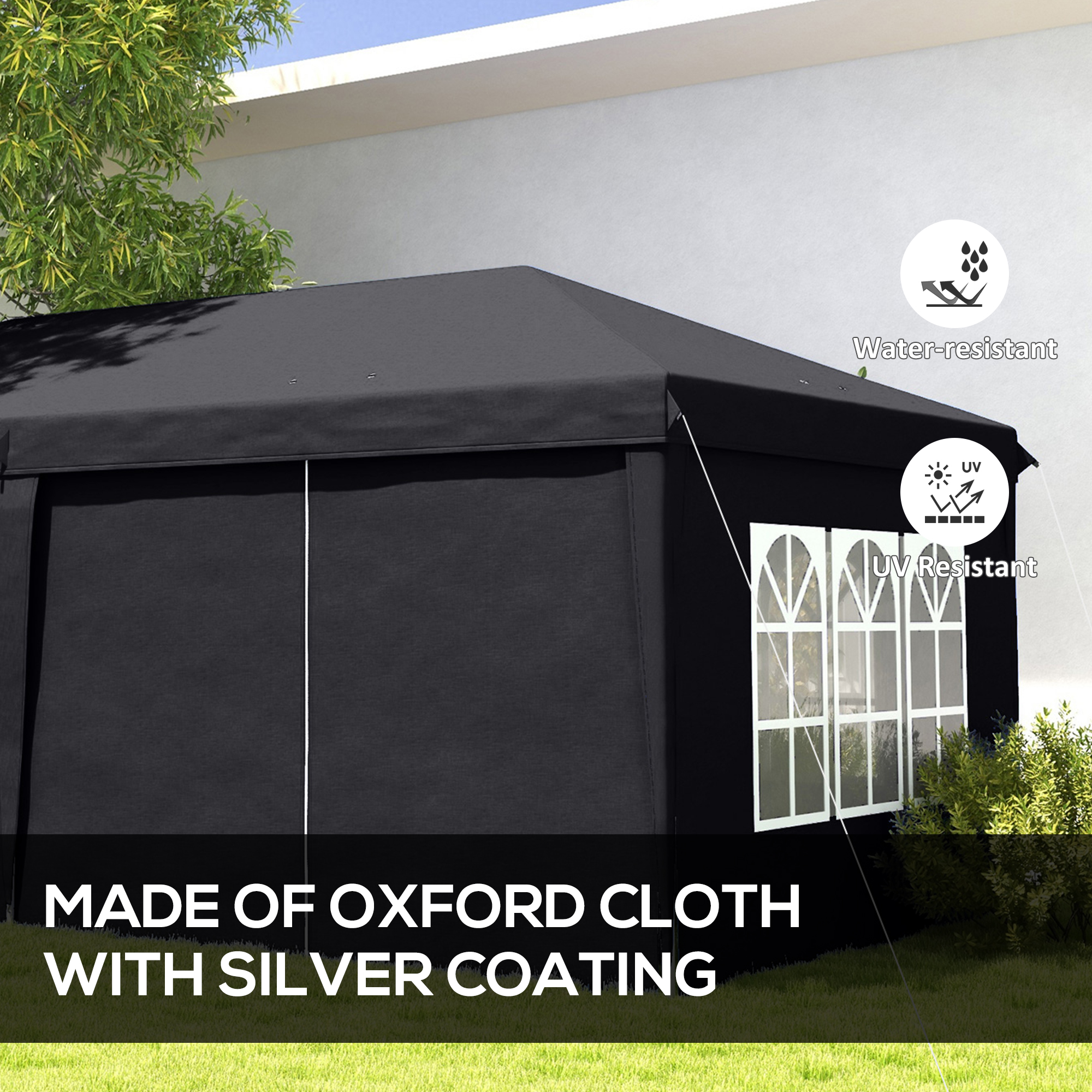 Outsunny 3 x 6m Pop Up Gazebo Height Adjustable Party Tent with Storage Bag Outsunny 3 x 6m Pop Up Gazebo Height Adjustable Party Tent with Storage Bag - Image 3