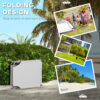 Outsunny Folding Sun Lounger Set of 2 with Sunshade Adjustable Backrest - Image 4