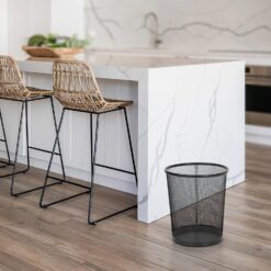 Alternative view of Set of 2 Black Mesh Waste Bins