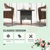 PE Rattan Outdoor Coffee Table and Side Table, Grey PE Rattan Outdoor Coffee Table and Side Table, Grey