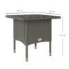 PE Rattan Outdoor Coffee Table and Side Table, Grey PE Rattan Outdoor Coffee Table and Side Table, Grey