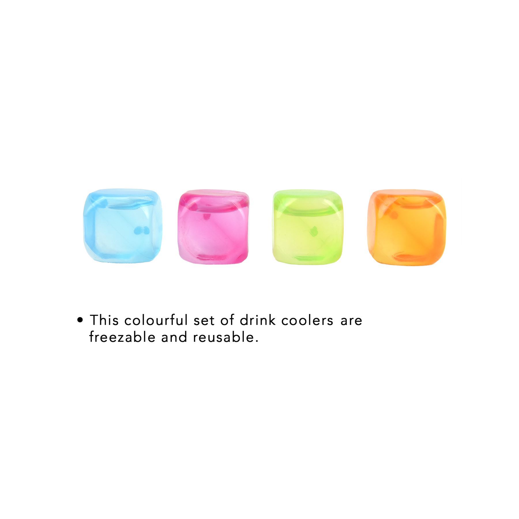 Vinsani Multi-Packs Frozen Cold Drink Freezer Chilled Reusable Fast Freeze Water Filled Ice Cubes for Drinks - Ideal for BBQ Parties, Summer Picnics or General Use - Multicoloured Vinsani Multi-Packs Frozen Cold Drink Freezer Chilled Reusable Fast Freeze Water Filled Ice Cubes for Drinks - Ideal for BBQ Parties, Summer Picnics or General Use - Multicoloured - Image 5