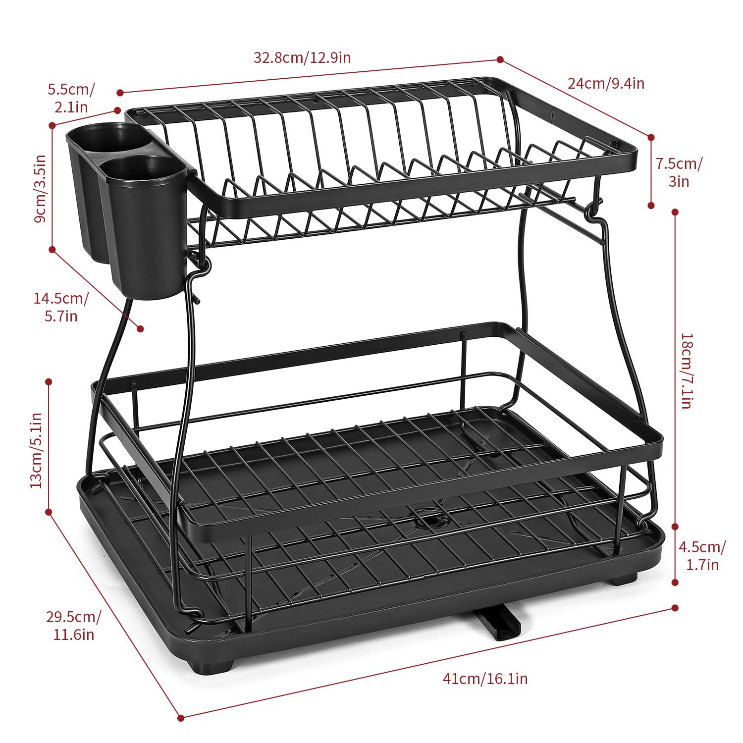 Black Dish Rack Black Dish Rack - Image 7
