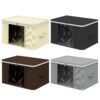 Vinsani Fabric Zip Underbed Clothes Storage Bag Quilt Wardrobe Organizer - M/L