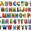 Vinsani Wooden Jungle Animal Upper Case Alphabet Letters Personalised Bedroom Wall Door Name