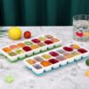 Vinsani 4 Pack Ice Cube Trays with Clear Removable Lid Easy-Release Silicone Flexible Ice Cube Moulds LFGB Certified and BPA Free Stackable Durable - Blue or Green Vinsani 4 Pack Ice Cube Trays with Clear Removable Lid Easy-Release Silicone Flexible Ice Cube Moulds LFGB Certified and BPA Free Stackable Durable - Blue or Green