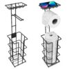 Vinsani Metal Toilet Roll Holder & Storage Vinsani Metal Toilet Roll Holder & Storage