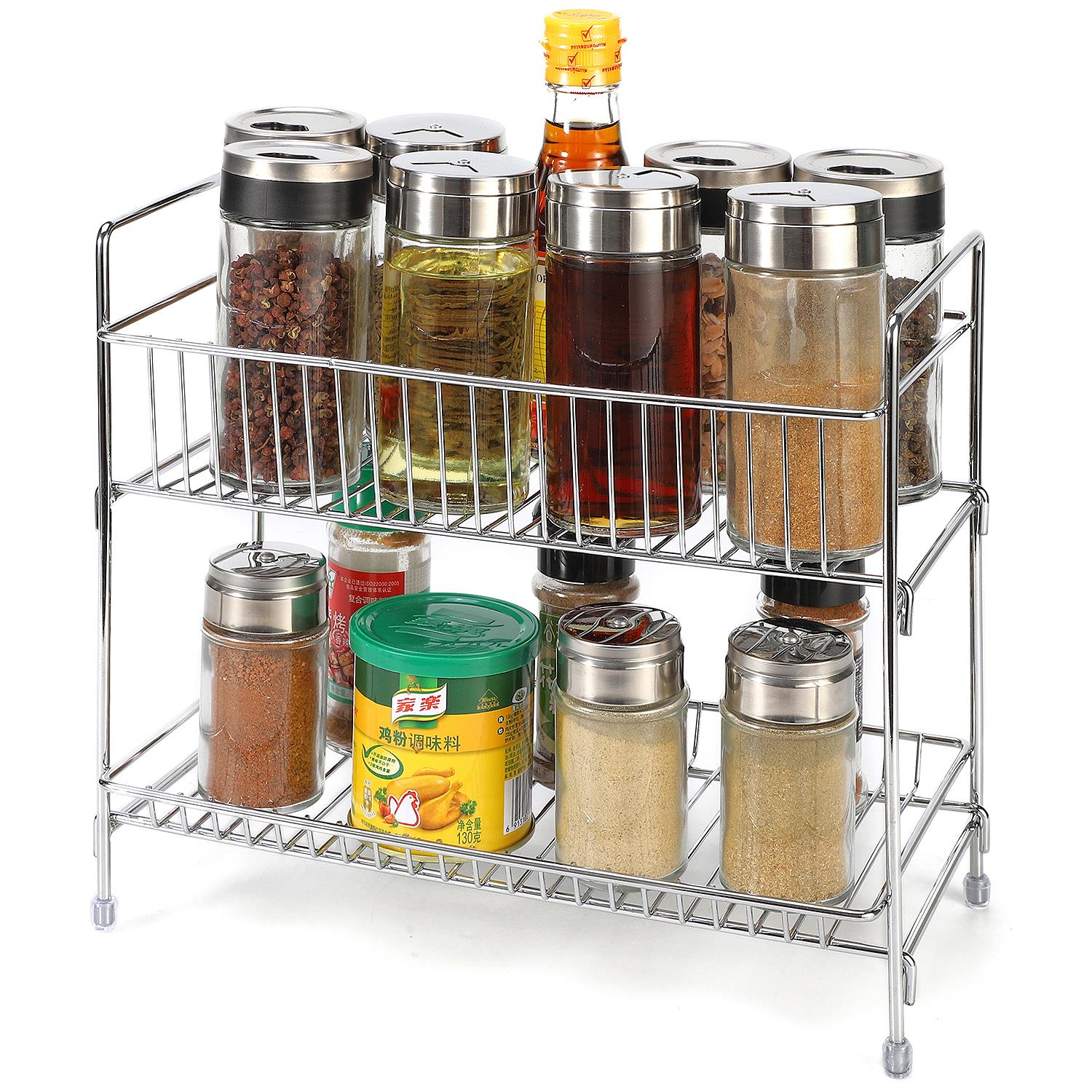 VINSANI 2 TIER FREE STANDING SPICE RACK VINSANI 2 TIER FREE STANDING SPICE RACK
