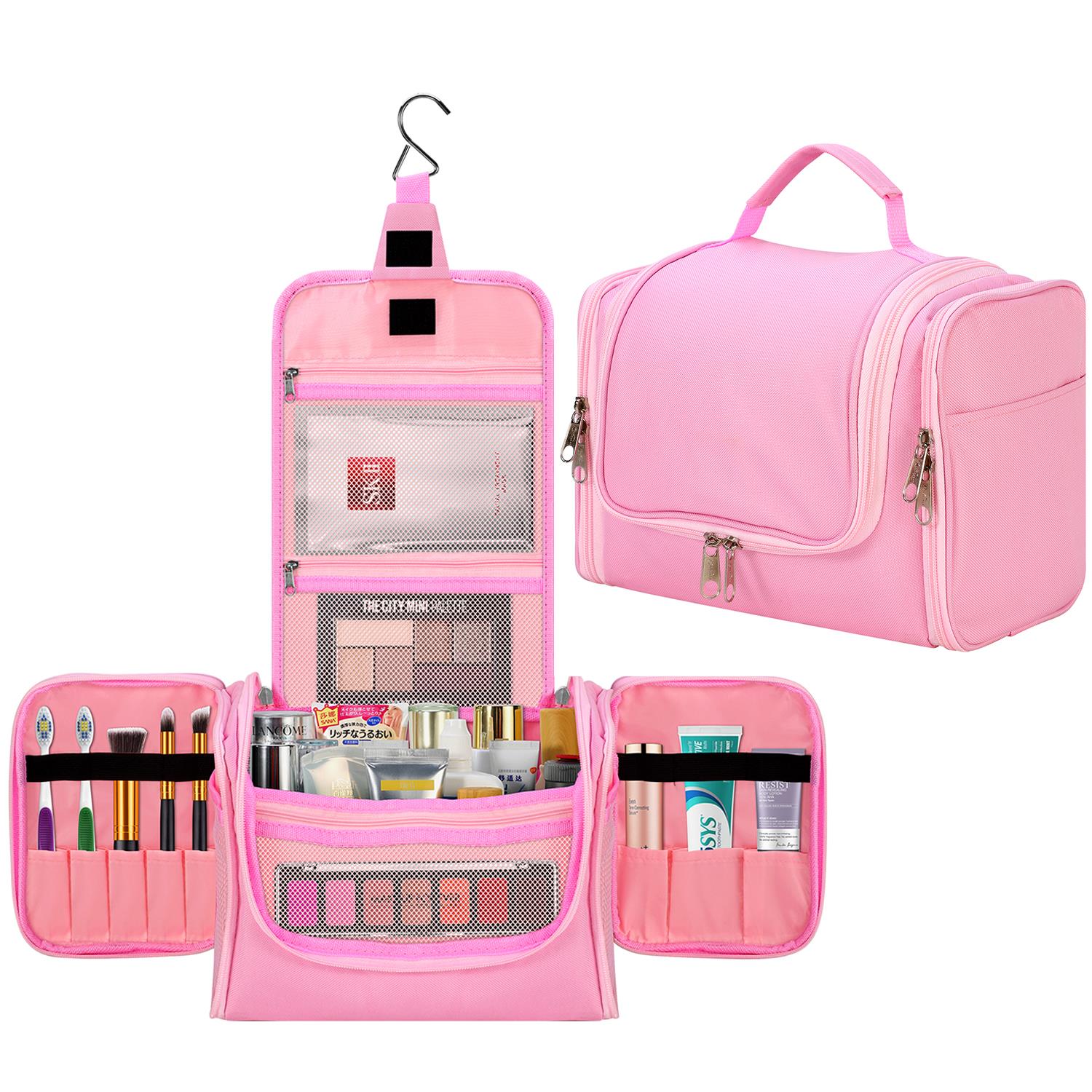 Hanging Toiletry Travel Bag - Pink Hanging Toiletry Travel Bag - Pink