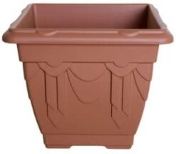 38cm Square Venetian Planter – Terracotta