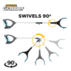 Lightweight Folding Long Reach Picker Grabber Grabbing Tool with LED Light Lightweight Folding Long Reach Picker Grabber Grabbing Tool with LED Light