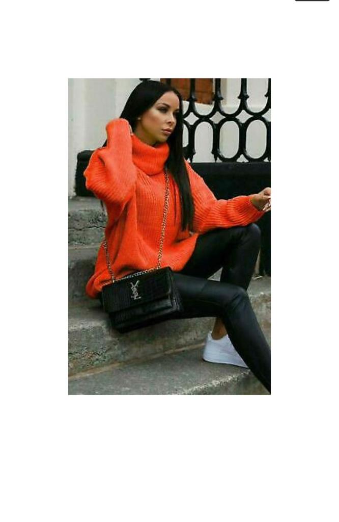Ladies Fluorescent Polo Knit Jumper Ladies Fluorescent Polo Knit Jumper - Image 8