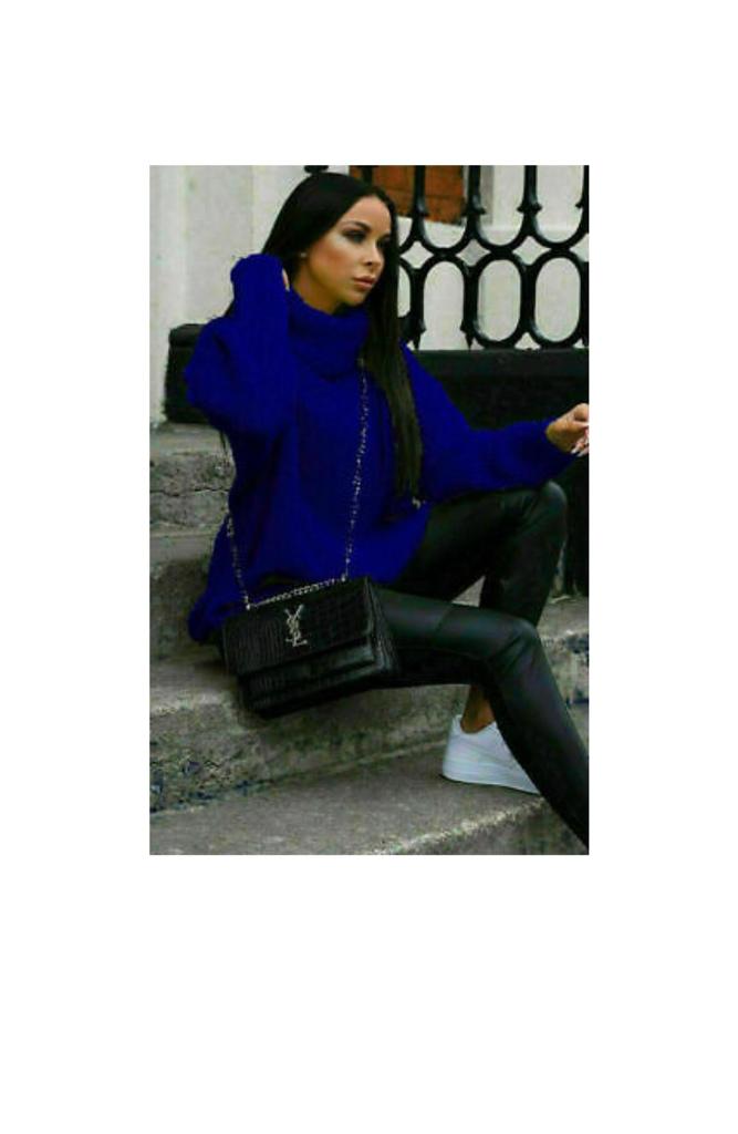 Ladies Fluorescent Polo Knit Jumper Ladies Fluorescent Polo Knit Jumper - Image 3