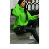 Ladies Fluorescent Polo Knit Jumper Ladies Fluorescent Polo Knit Jumper - Image 2