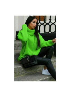 Alternative view of Ladies Fluorescent Polo Knit Jumper