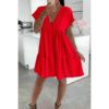 Italian V Neck Smock Dress - Elegant Everyday Style Italian V Neck Smock Dress - Elegant Everyday Style