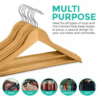 20 Pack Wooden Coat Hangers – Natural Wooden Suit and Clothes Hangers - Image 8