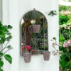 80CM WALL MIRROR WITH TRIPLE PLANTER