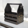 Black 6 Bottle Holder with Bottle Opener - Image 5