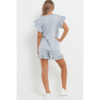 Ladies V Neck Frill Peplum Sleeve Top & Shorts 2 Piece Set Ladies V Neck Frill Peplum Sleeve Top & Shorts 2 Piece Set - Image 5