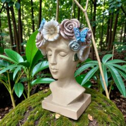 42cm Fibreglass Head Bust Planter – Style B