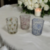 10cm Textured Glass Votive Candle Holders – Set of 3 - Image 3