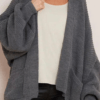 Cropped Balloon Sleeve Pocket Cardigan Cropped Balloon Sleeve Pocket Cardigan - Image 8