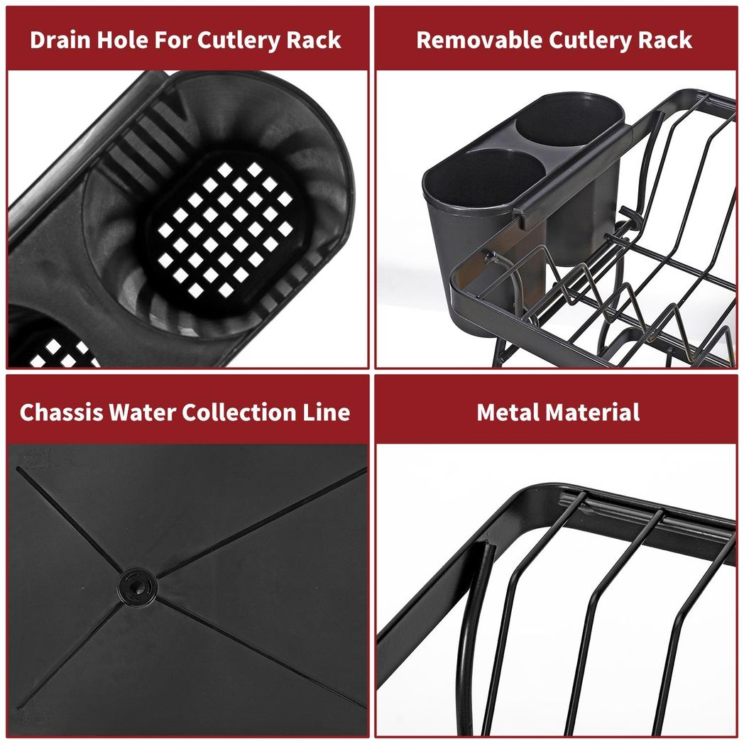 Black Dish Rack Black Dish Rack - Image 8