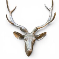 51cm Silver Stag Deer Head Wall Décor