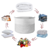 White and Light Grey Laundry Basket