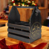 Black 6 Bottle Holder with Bottle Opener - Image 3