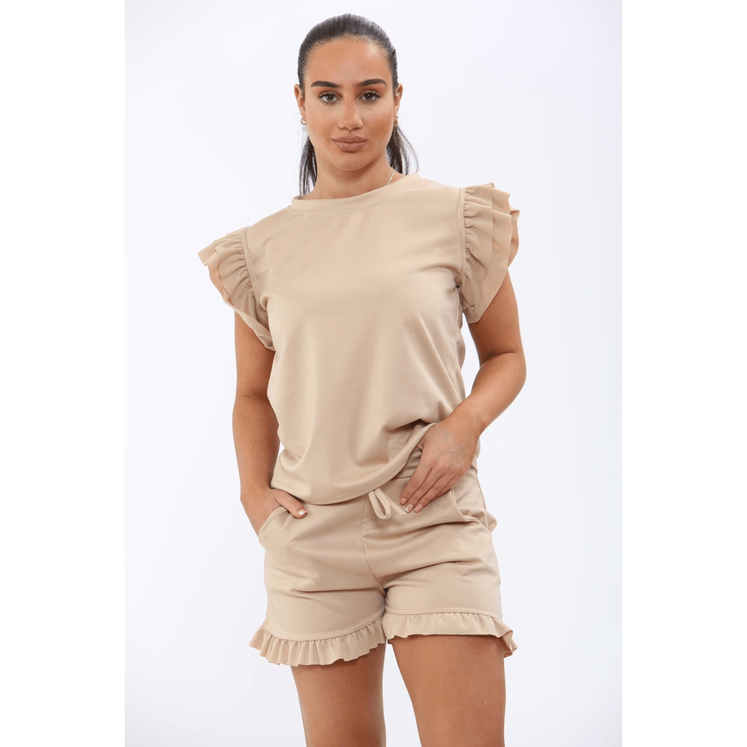 Ladies Frill Peplum Sleeve Top & Shorts 2 Piece Set Ladies Frill Peplum Sleeve Top & Shorts 2 Piece Set - Image 8