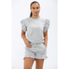 Ladies Frill Peplum Sleeve Top & Shorts 2 Piece Set Ladies Frill Peplum Sleeve Top & Shorts 2 Piece Set - Image 5
