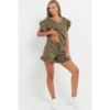 Ladies V Neck Frill Peplum Sleeve Top & Shorts 2 Piece Set Ladies V Neck Frill Peplum Sleeve Top & Shorts 2 Piece Set - Image 8
