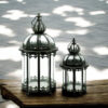 65/45CM GREY SET 2 METAL GARDEN LANTERNS - Image 5