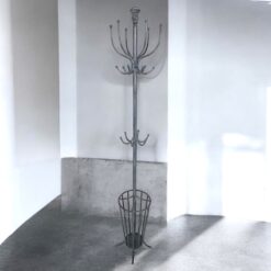175cm Grey Metal Coat and Umbrella Stand