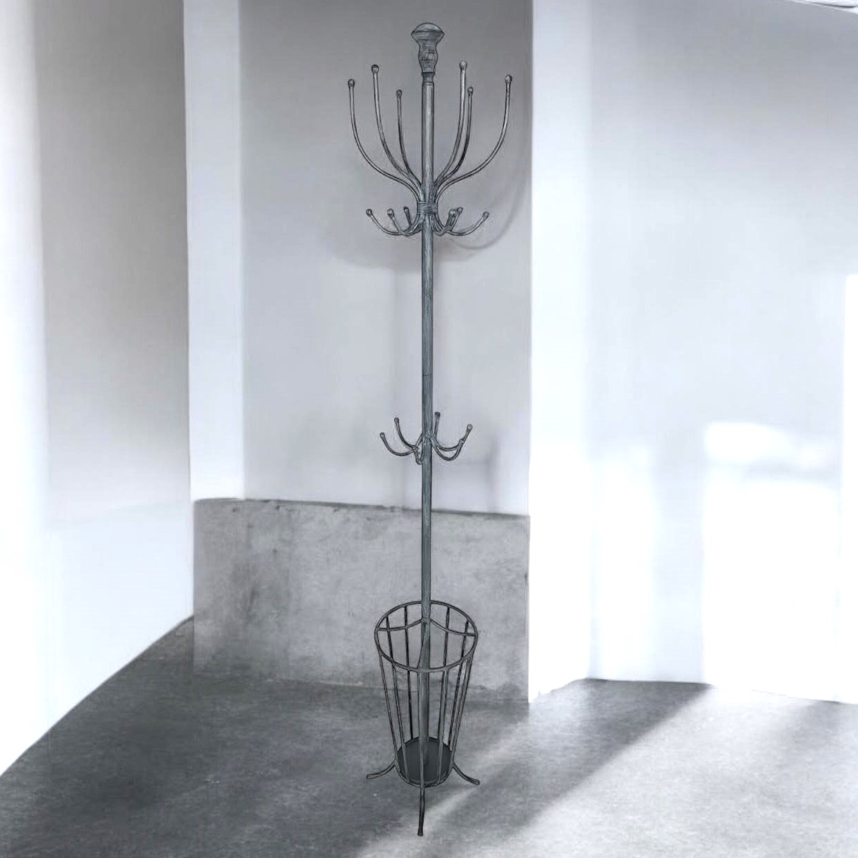 175CM GREY METAL COAT STAND/ UMBRELLA HOLD 175CM GREY METAL COAT STAND/ UMBRELLA HOLD