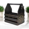 Black 6 Bottle Holder with Bottle Opener