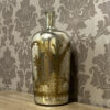15" Antique Silver Glass Glass Decorative Vase - Image 2