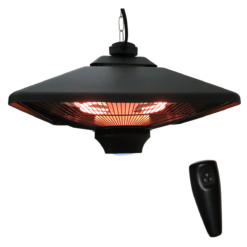 2kW Electric Heater LED Halogen Heating Hanging Light Outdoor Remote