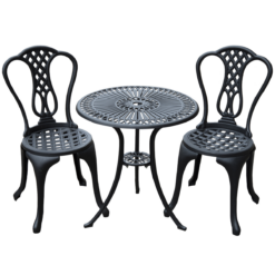 3 Piece Cast Aluminium Bistro Set