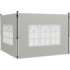 Gazebo Side Panels for 3 x 3m or 3x6m Gazebo Canopy, 2 Pack, Green
