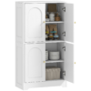 110cm Kitchen Cupboard with 4 Arched Doors and Adjustable Shelves