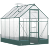 Garden Walk-in Aluminium Greenhouse Polycarbonate with Plant Bed