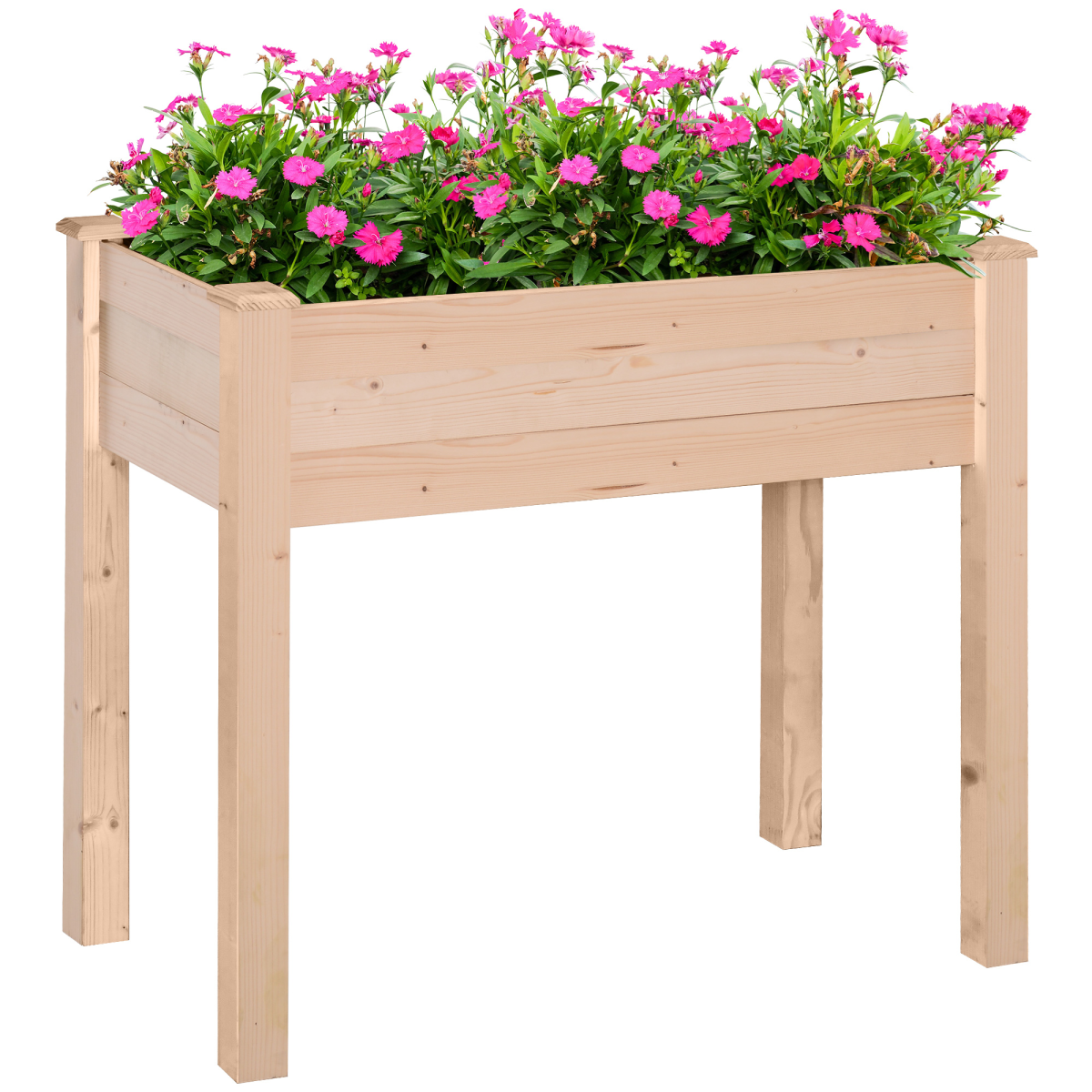 Raised Wood Garden Bed Planter Raised Wood Garden Bed Planter