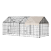 Outdoor Pet Shelter with Weather Protection and Portable Cage Design