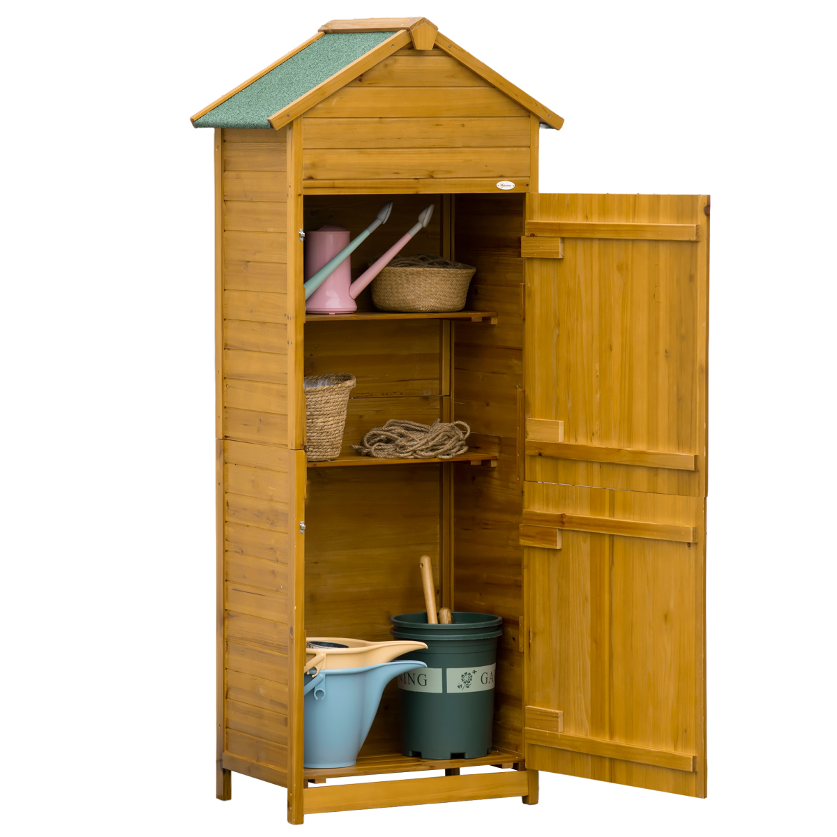 Garden Shed Wooden Timber Garden Storage Shed Tilted-felt Roof & Lockable Doors Garden Shed Wooden Timber Garden Storage Shed Tilted-felt Roof & Lockable Doors