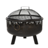 Outsunny 61.5cm 2-In-1 Outdoor Fire Pit & Firewood BBQ Garden Cooker Heater