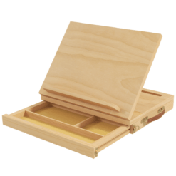 Portable Wooden Table Easel Box with Storage for Artists